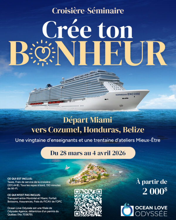 CROISIÈRE SÉMINAIRE 2026 — CRÉE TON BONHEUR!!